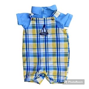 Crown & Ivy  Baby Boys Plaid Bodysuit